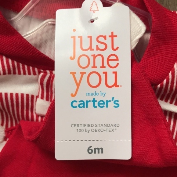 New with tags Baby Christmas Santa hat & sleeper footies size 6 month - Picture 3 of 7